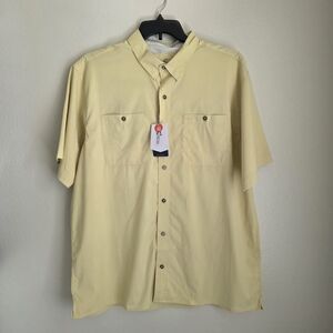 Worldwide Sportsman Ultimate Angler Short Sleeve Shirt Mens Golden Mist XL NWT